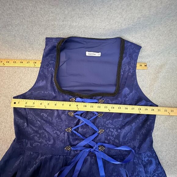 Blue and black lace-up Dress - Picture 7 of 8